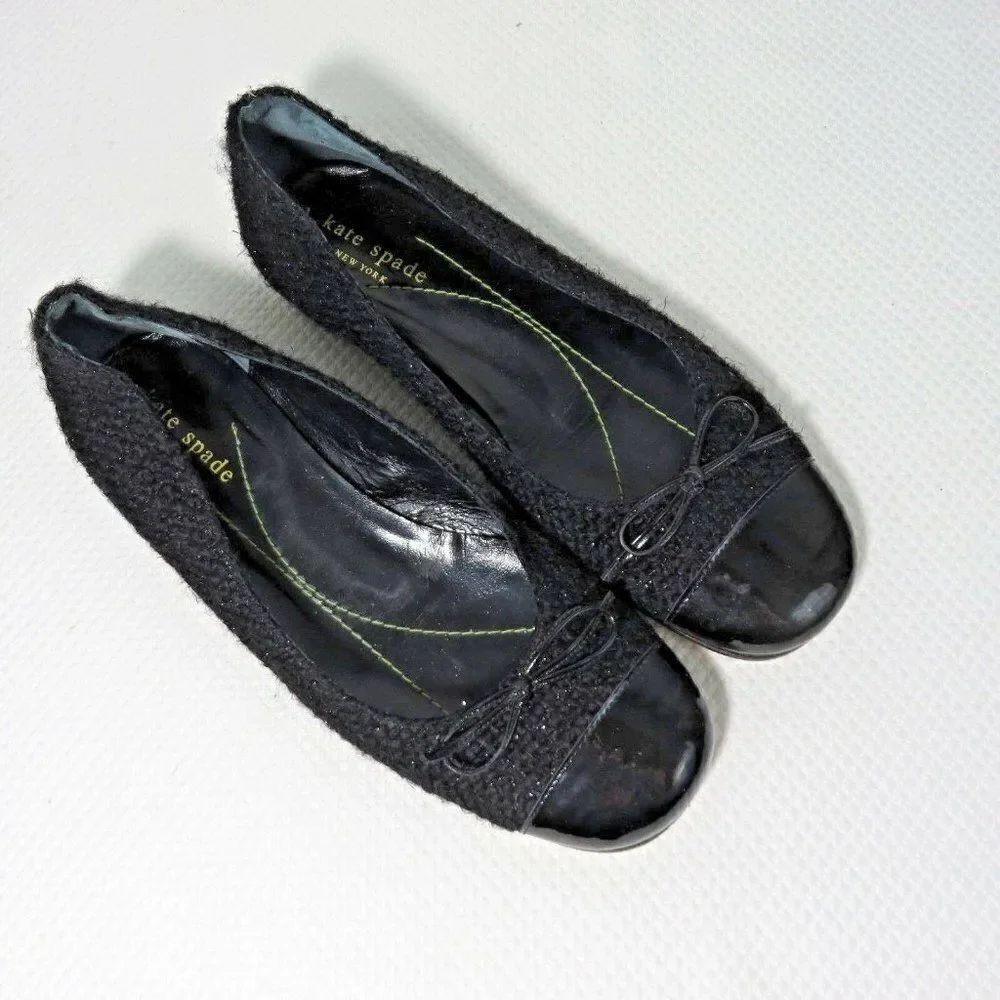 Kate Spade Willa Black Ballet Flats Shoes 6.5